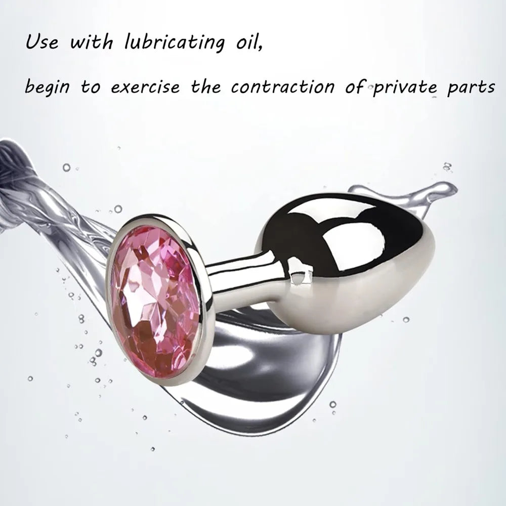 Anal Plug 3 Sizes Stainless Steel Crystal Anal Plug Removable Butt Plug Stimulator Anal Adult Sex Toys Prostate Massager Dildos