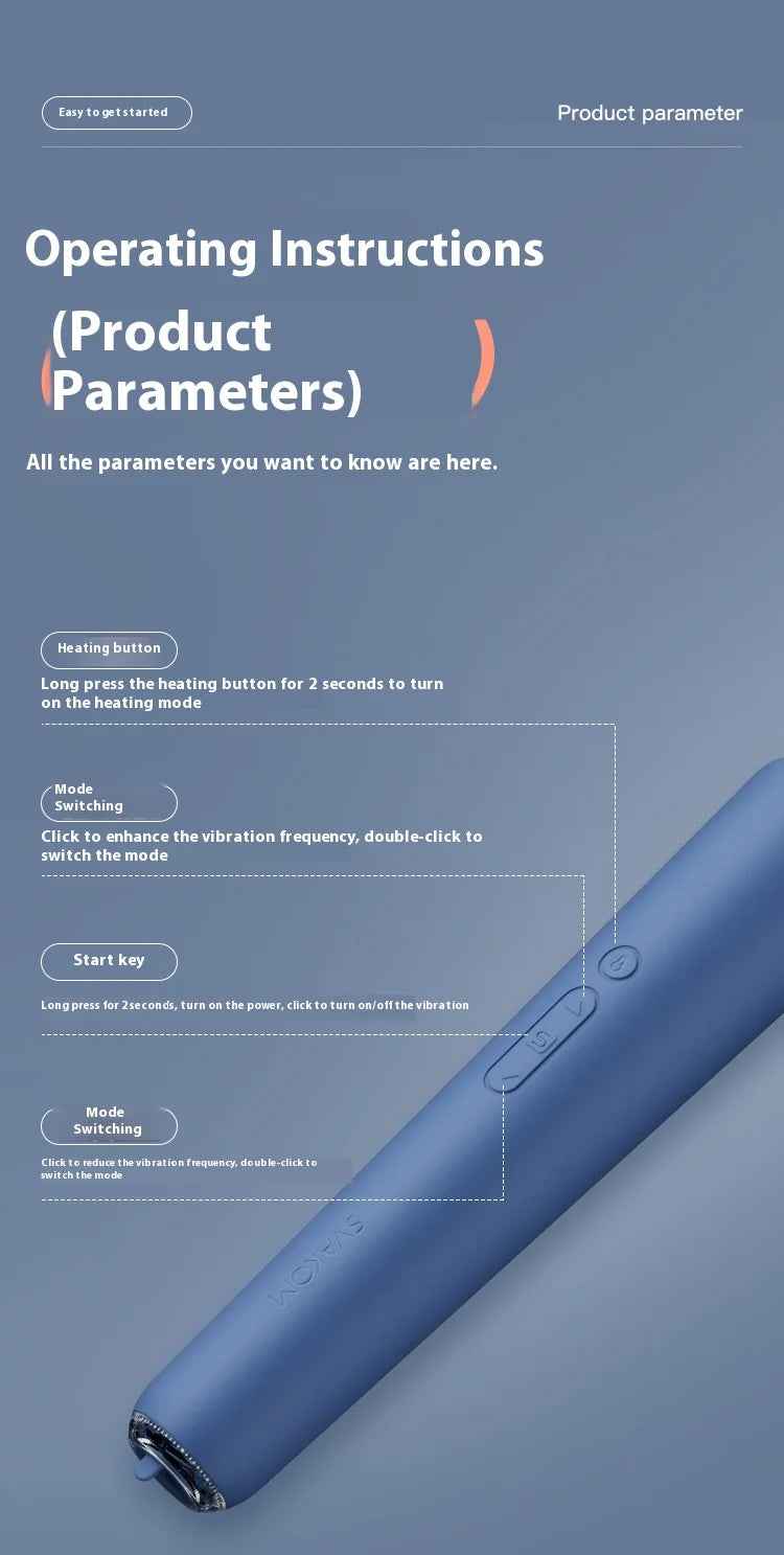 Big AV stick female clitoral stimulation orgasm silicone massage stick super power intelligent heating large vibrator Magic wand