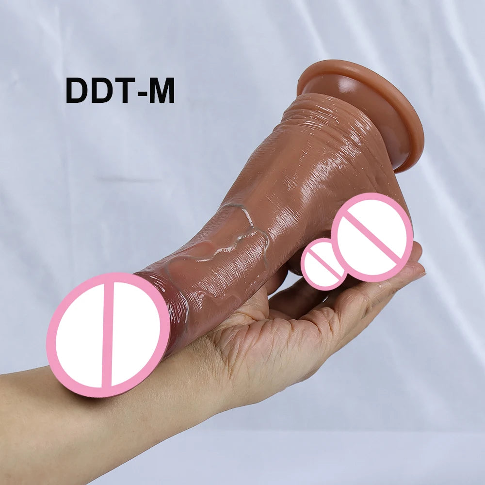 Huge Realistic Dildos for Women Real Skin Testicles Dildo Anal Vaginal Stimulation Strapon Big Glans Penis Sex Toys for Woman