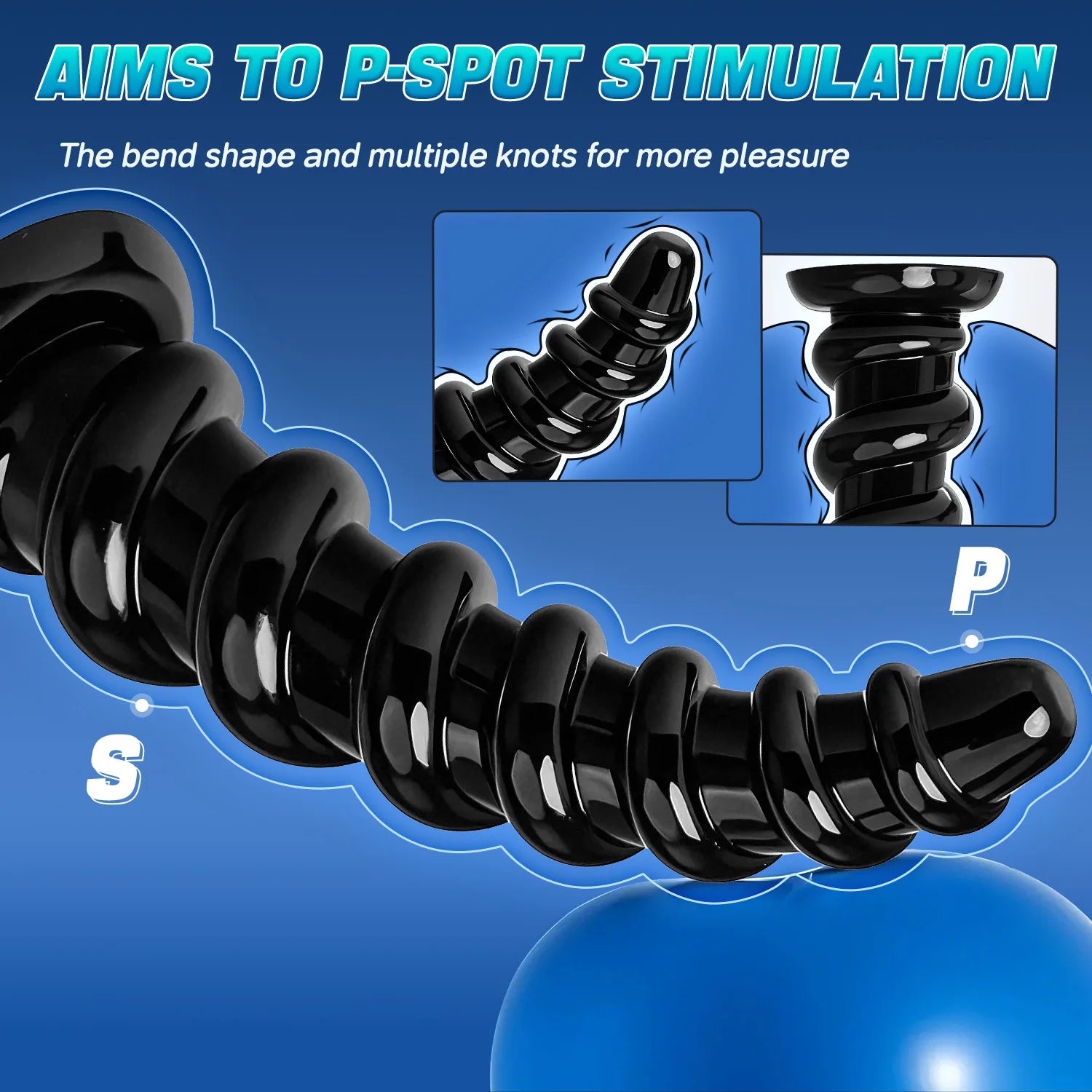 Thread Anal Plug Dildos For Men Butt Plug Adult Sex Toys for Women Men Prostate Massage Vaginal Spiral Anal Stimulation Cock