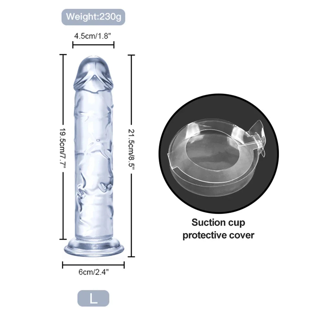 Realistic Jelly Dildo 6 Sizes Erotic Anal Sex Toys for Women Gay Soft Clitoris Vaginal Masturbators Penis Suction Cup Big Dick