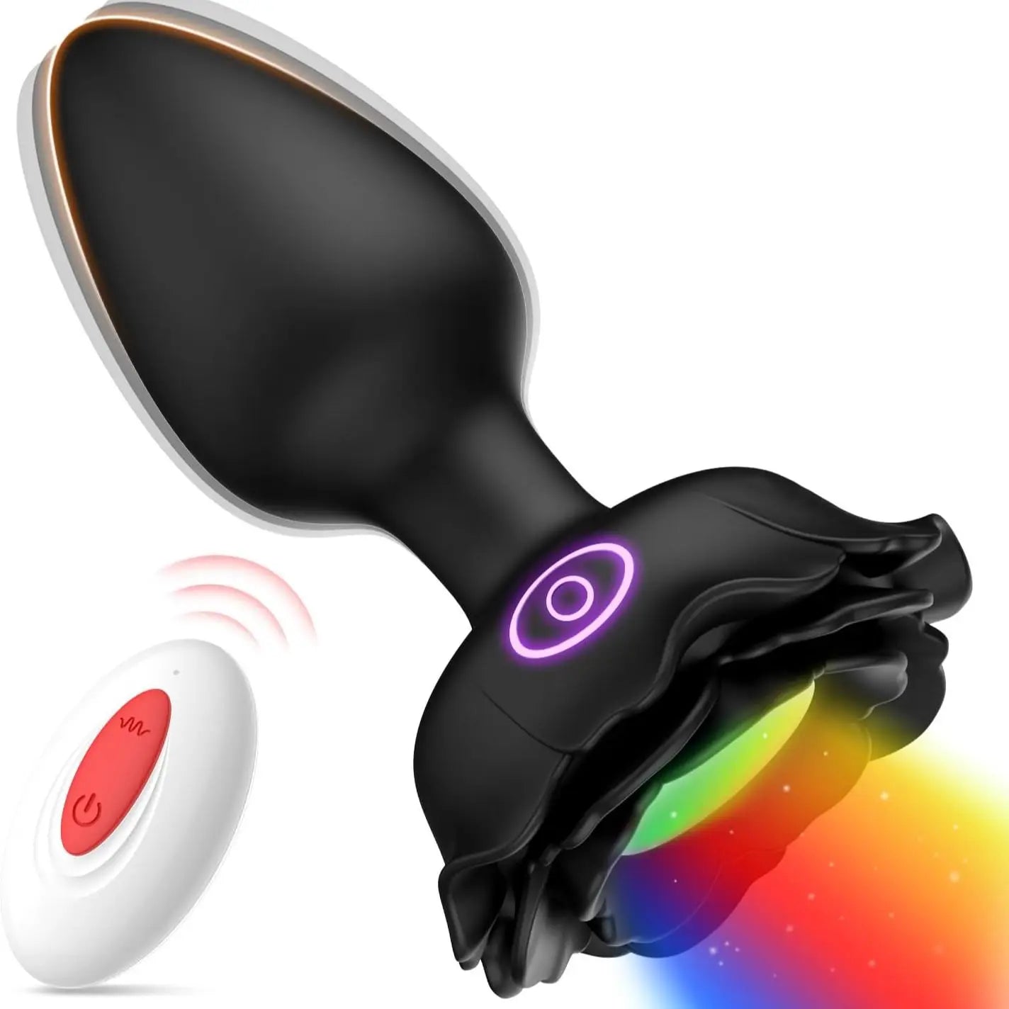 LED Colorful Light Anal Plug Vibrator Butt Plug for Women Men Prostate Massager Wireless Remote Control Buttplug Adults Sex Toys