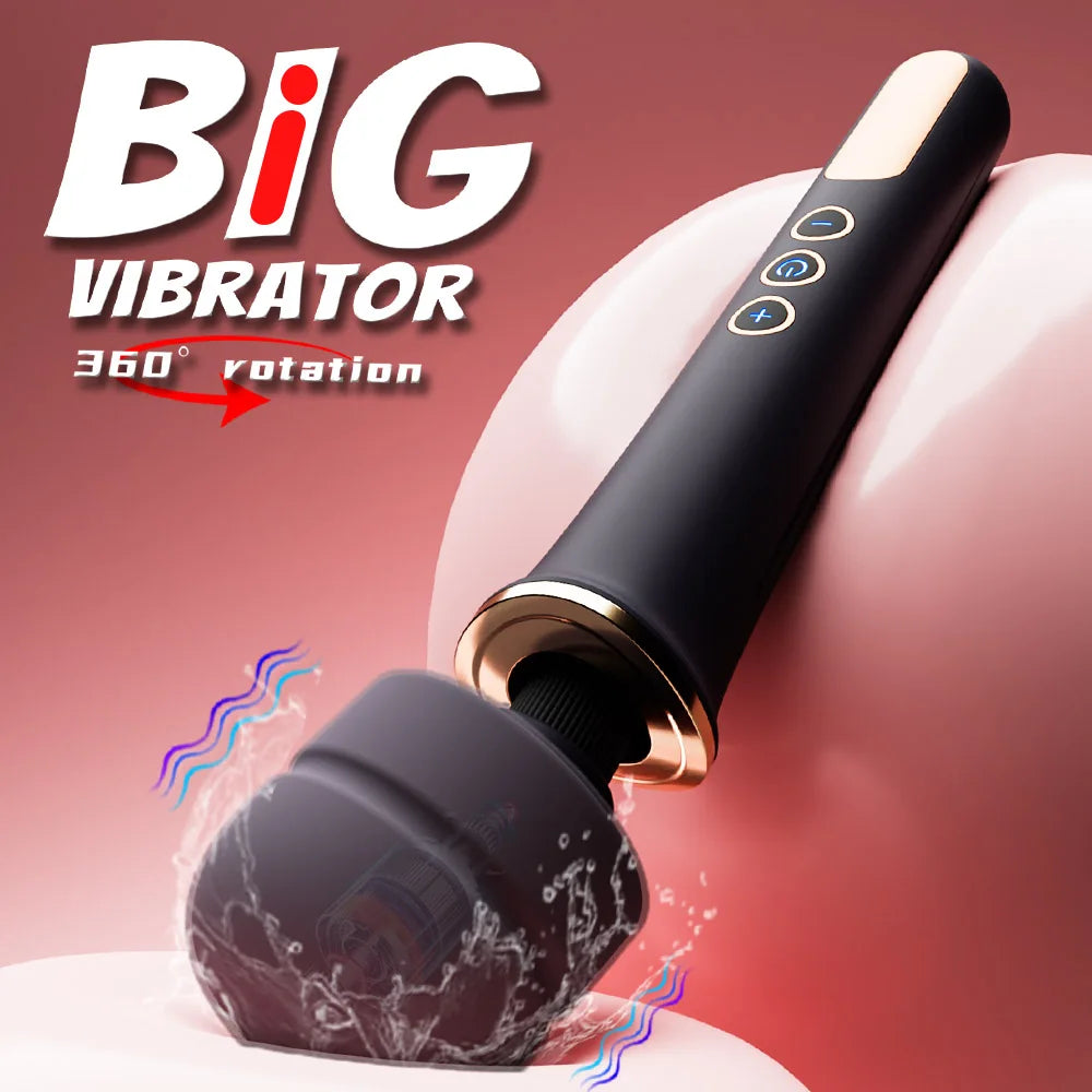 Large AV Vibrator Powerful G Dot Vibrator with 10 Vibration Patterns Clitoral Stimulator Female Masturbator Vibrator Sex Toys