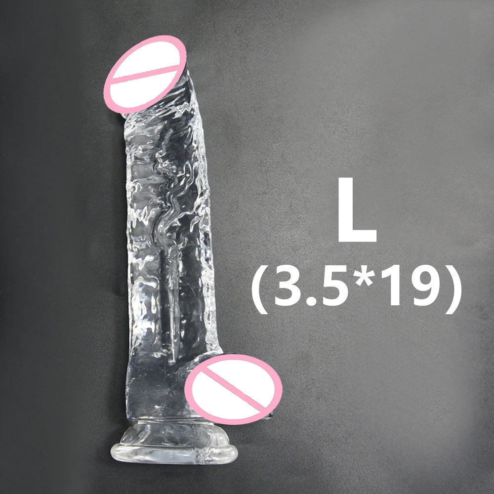 New Realistic Dildos Erotic Jelly Dildo With Super Strong Suction Cup Sex Toys for Woman Men Artificial Penis G-spot Simulation