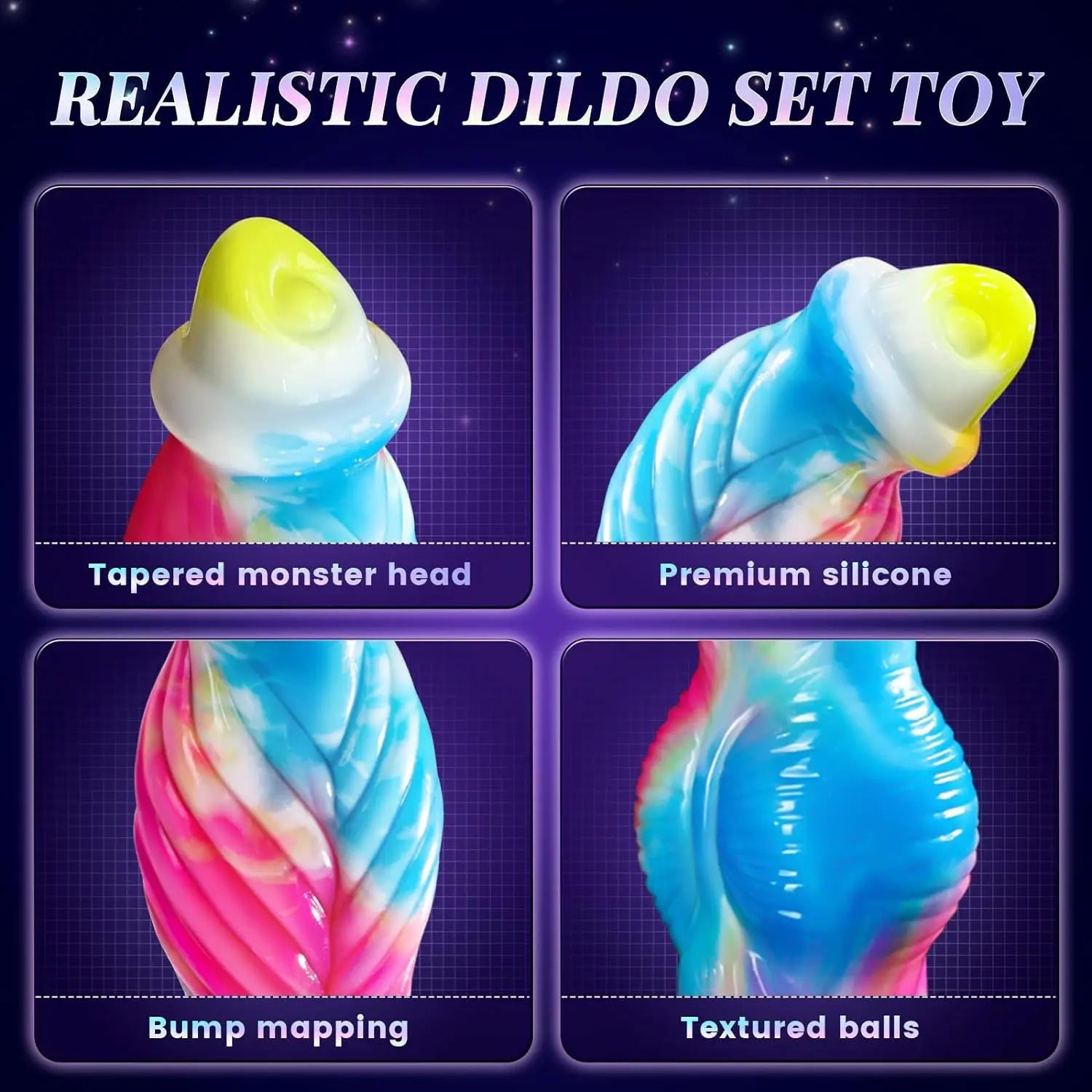 Thrusting Dragon Dildo Vibrator Sex Toys 10" 4IN1 Monster Remote Control Thick Dildo Suction Cup Dildo Anal Toys Adult Product