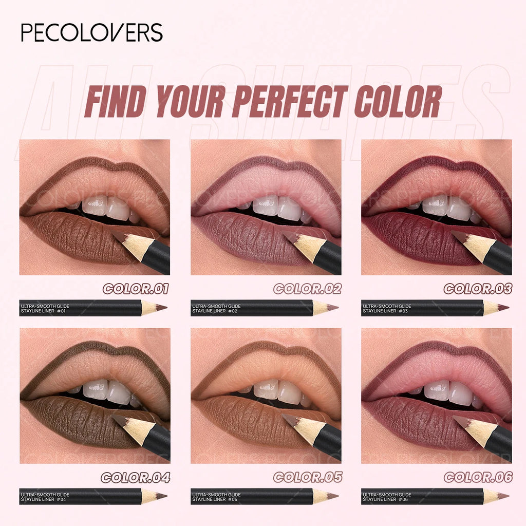 1PC Matte Lip Pencil - Long-Lasting, Waterproof, Dual as Lip Liner & Lipstick, Pumpkin Spice Shade, Rich Colors, For Christmas