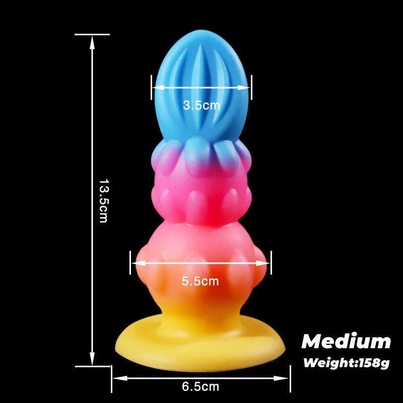 Huge Dragon Monster Dildo Penis Anal Plug Colorful Sex Toy Adult G/P Spot Stimulator Vaginal/Anus Massage Butt for Women Men