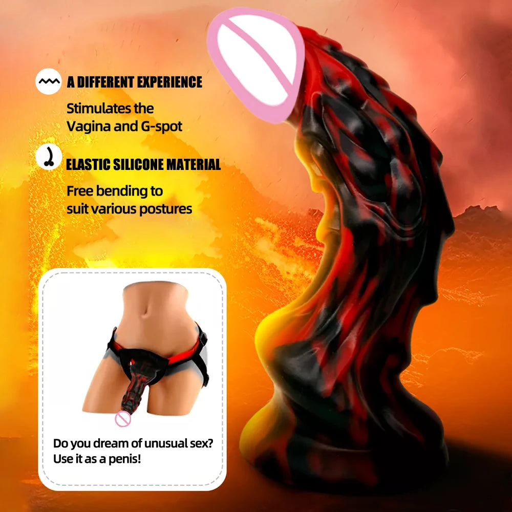 Huge Dragon Dildo Animal Ass Anal Plug Soft Silicone Monster Alien Penis Dildo Anal Dilator Male Female Adult Products Sex Toys