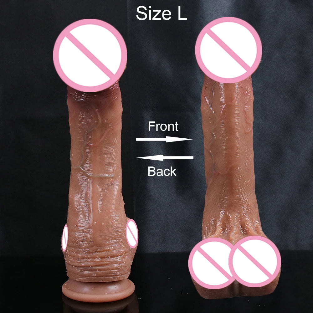 New Realistic Big Glans Dildo Soft Long Penis Huge Adult Dick Suction Cup Anal Sex Toys For Women Vagina G-Spot Orgasm Stimulate