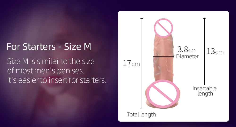 DRY WELL 7 Inch Girth Huge Realistic Safety Soft Silicone Dildo for Vagina Anal Sex Stimulation, G-Spot Penis Adult Sex Toy