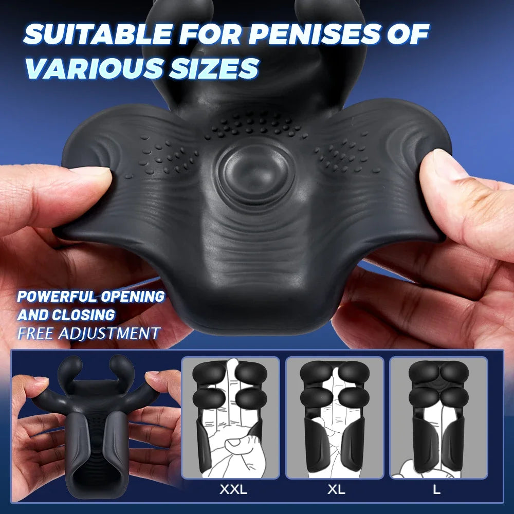 Vibrator For Men Tapping Flapping Glans Massager Sex Machine Penis Delay Trainer Automatic Male Masturbator Sex Toys for Adult