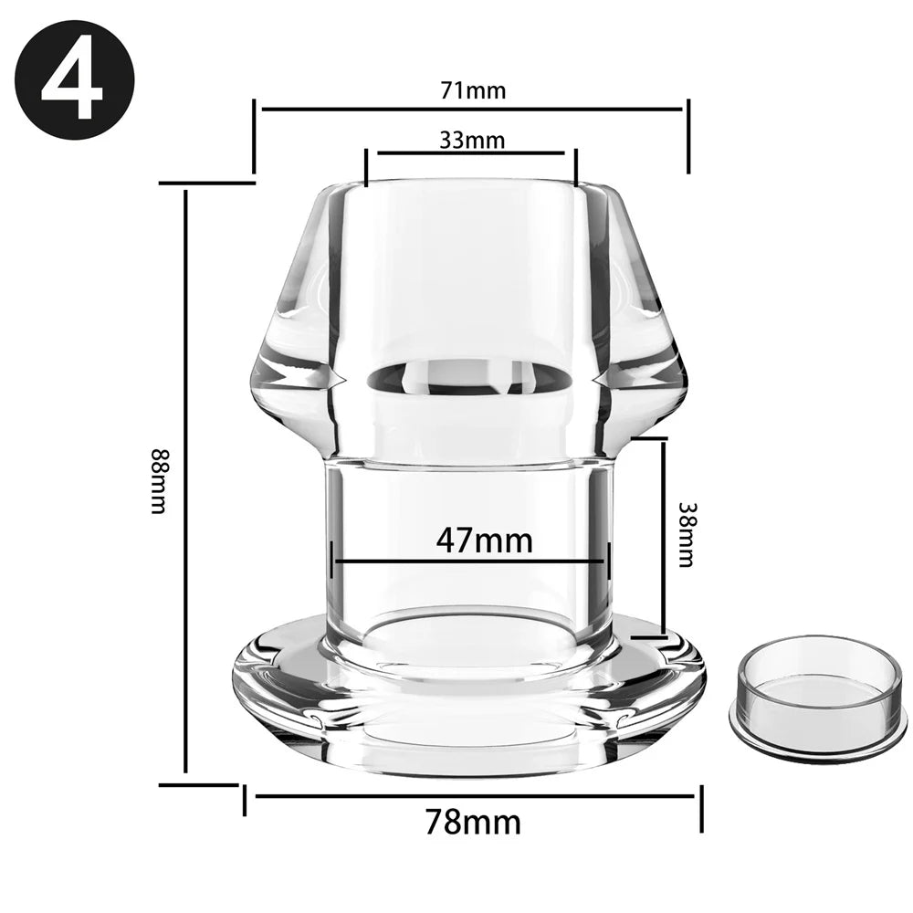 Hollow Anal Plug Silicone Butt Plugs with Stopper Anal Dilator Anus Tunnel Expansion Prostate Massage Sex Toys For Woman Men Gay