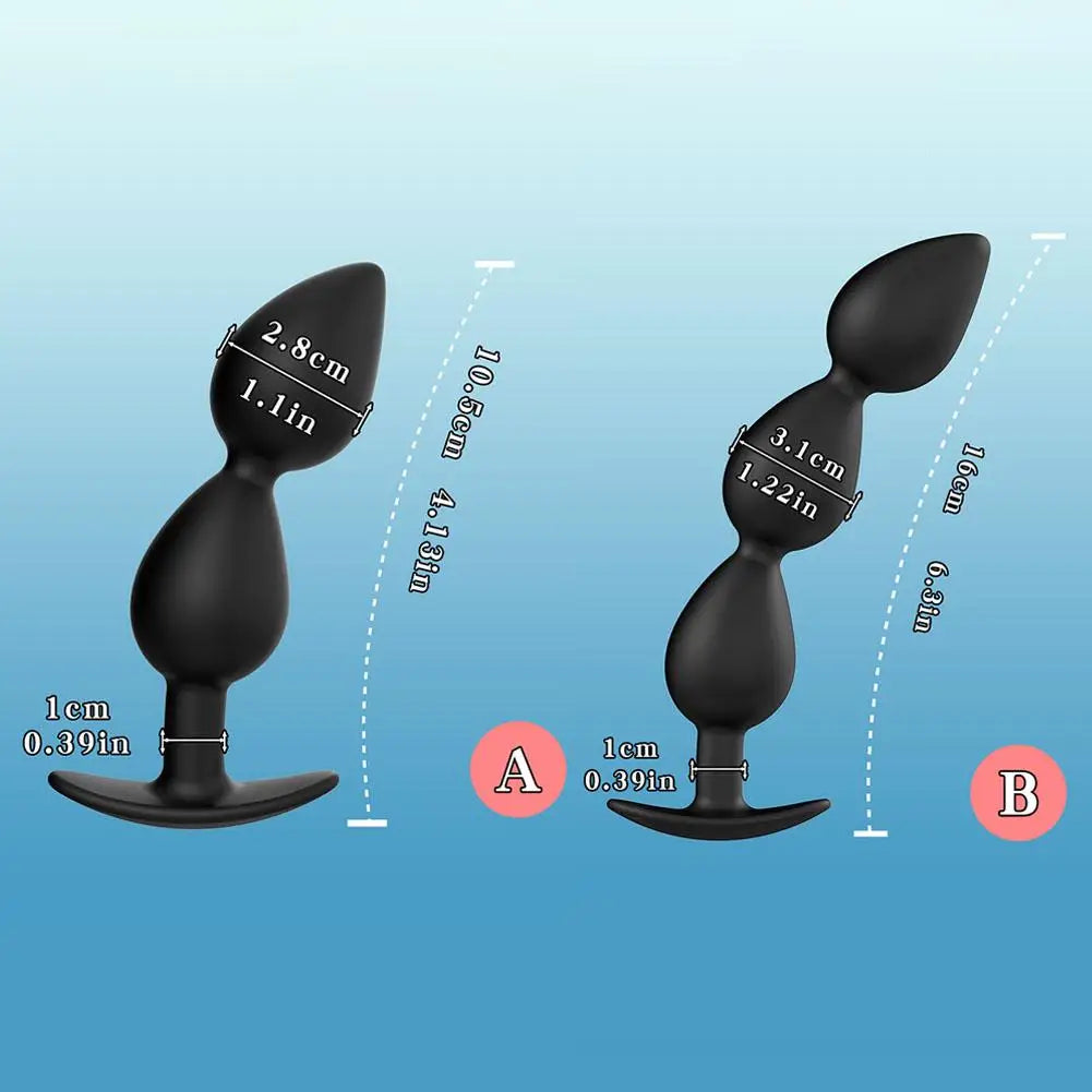 Wearable Anal Plugs With Steel Balls Inside Anal Bead Butt Plug Fake Dildo Analplug Buttplug Butplug Adult 18 Sex Toy For Unisex