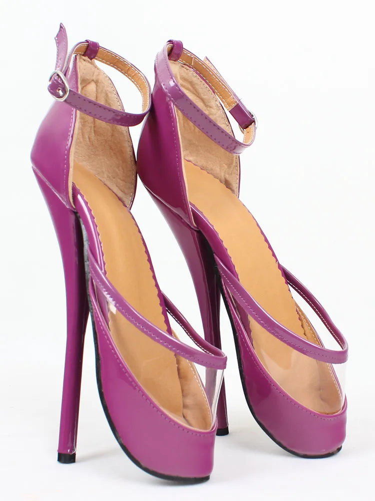Sexy Fetish 7" High Thin Heel Ballet pumps Masquerade party Sandals Unisex