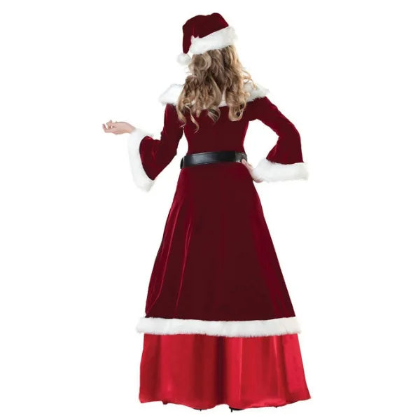 Adult Men and Women Cos Christmas Santa Claus Cosplay Costumes Birthday Couple Party Stage Performance Clothing Girls Xmas Gifts
