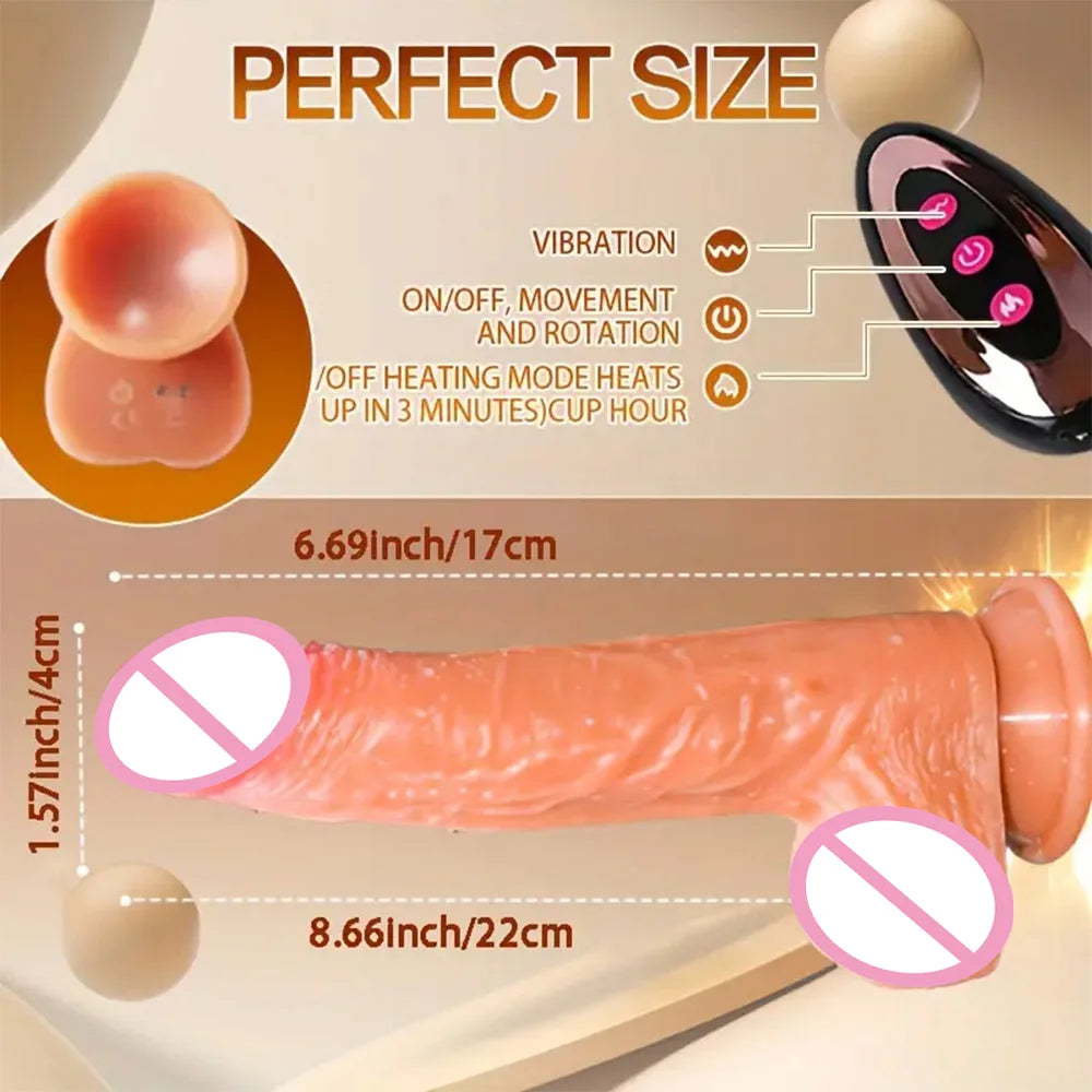 Realistic Dildo Vibrator Penis Telescopic Massager vibrating female Masturbation Remote Control Big Dick Anal 18 Adult Sex Toys