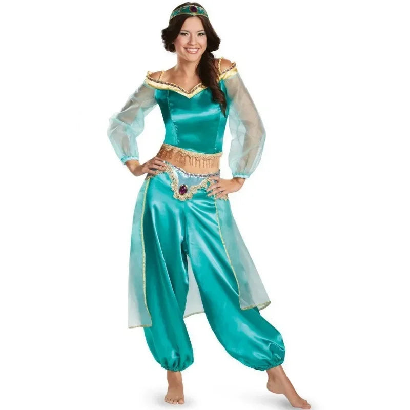 Aladdin Jasmine Princess Dress European and American Adult Cosplay Aladdin Role Play Stage Costume