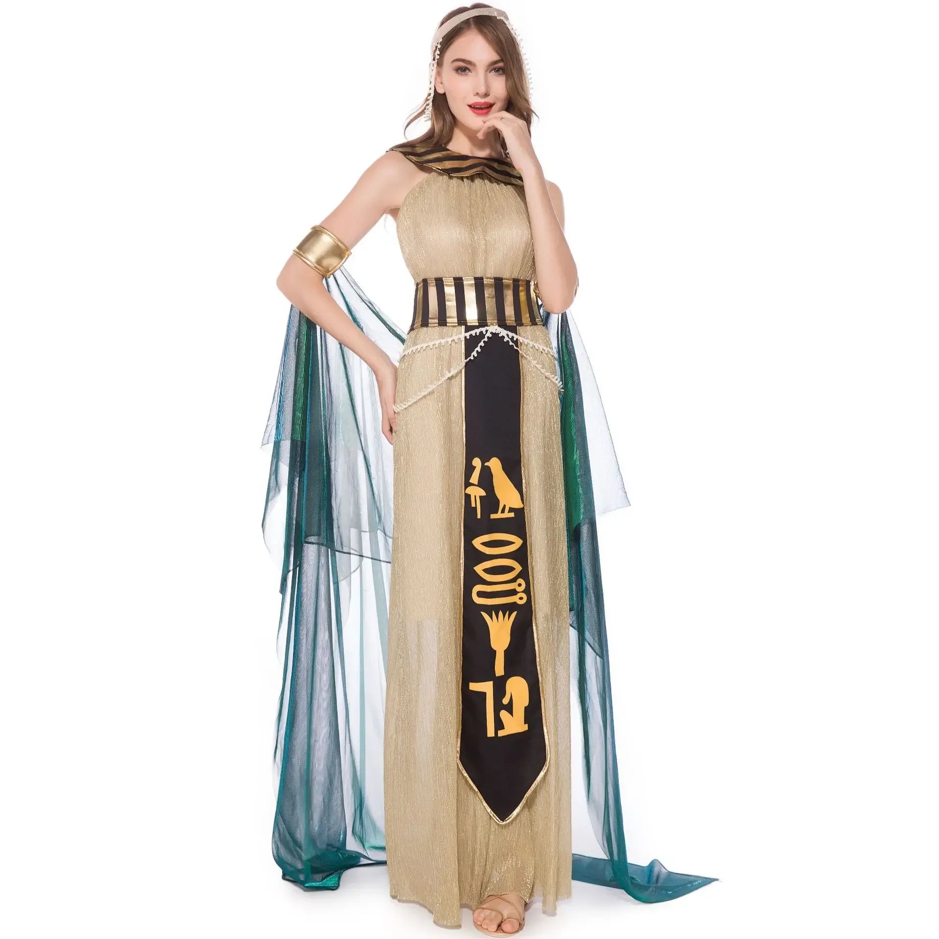 Adult Ancient Egyptian King Pharaoh Costume Egypt Cleopatra Costumes Cosplay Halloween Fancy Dress Historical Theme Party