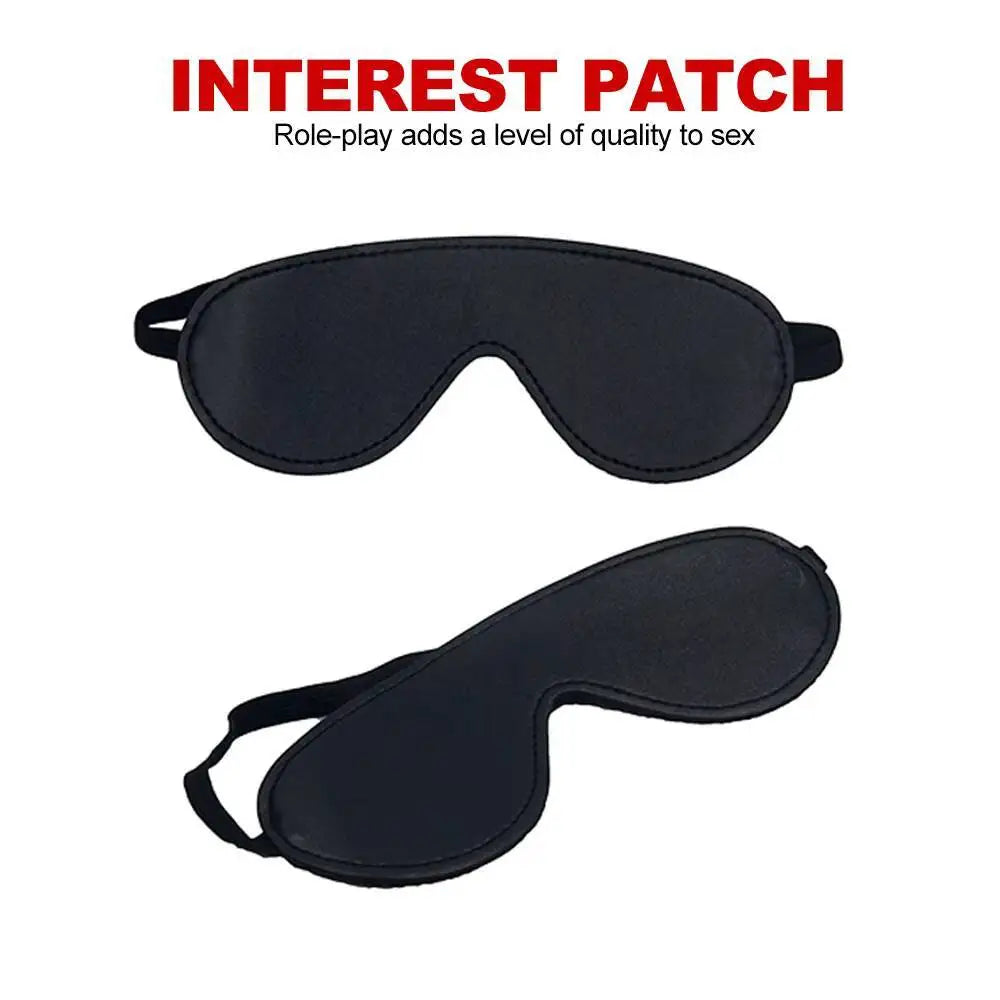 Hot 10Pcs/Set Toys Woman PU Leather SM Bondage Set Hand Cuffs Footcuff Whip Rope Blindfold Erotic Sex Toy For Couple