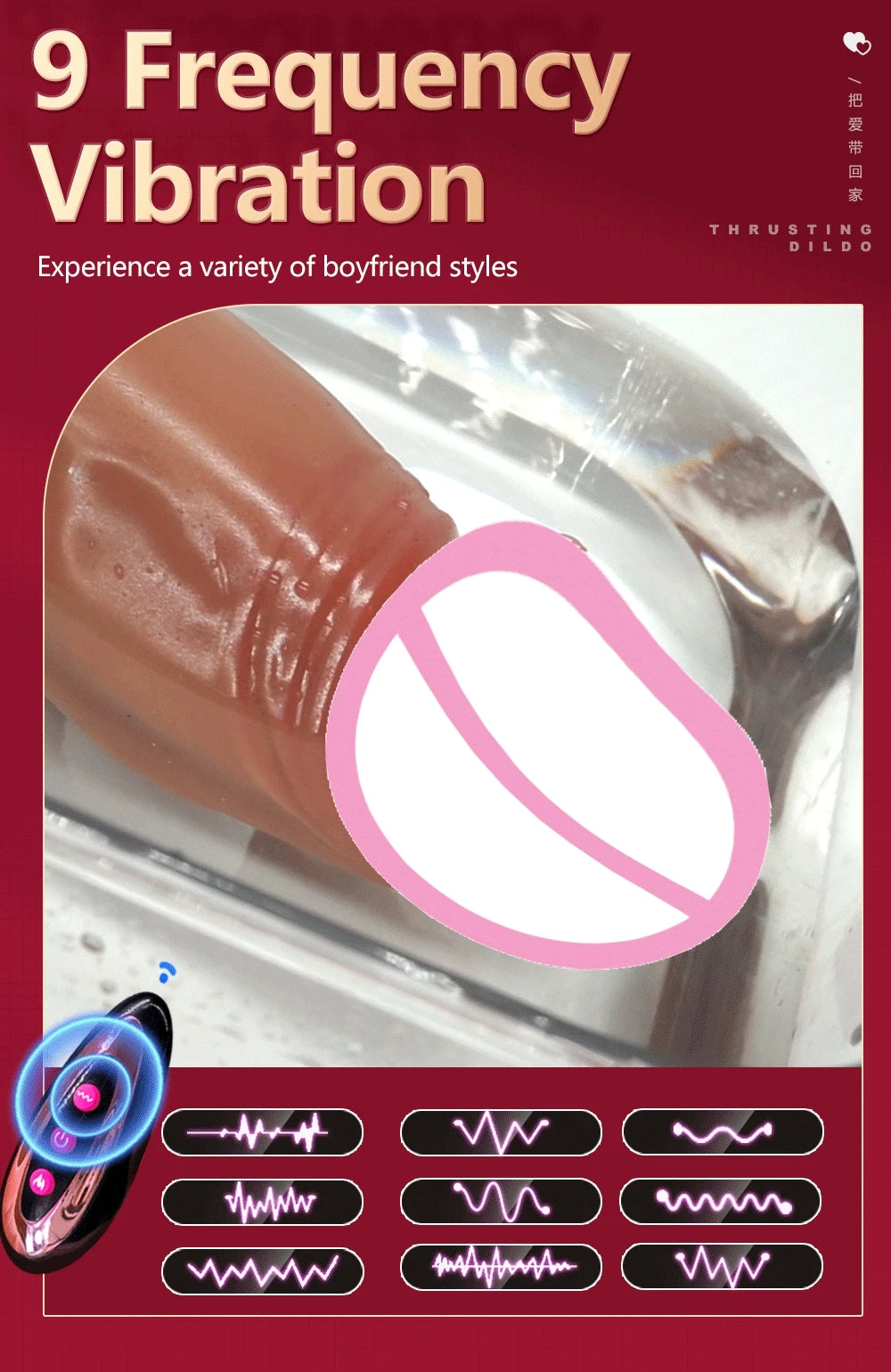 Vibrator Big Penis Dildos Telescopic Heating Thrusting Strap on Dildos Big Dick Vibrators for Women Lesbian Sex Toys