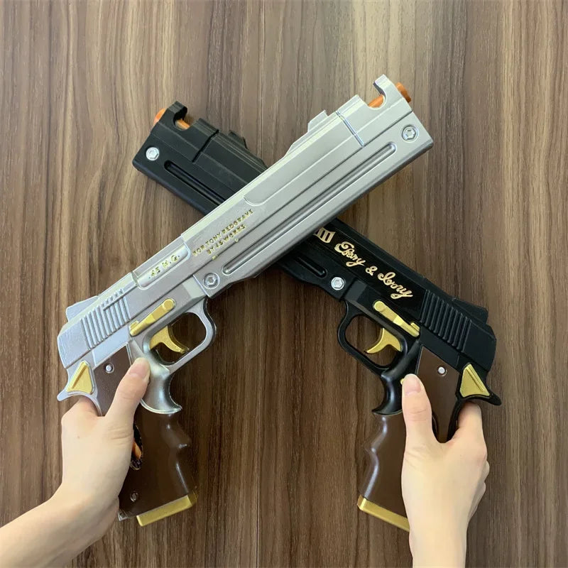 Revolver Guns Model Prop No Shotting Weapons Cosplay Laser Rifle Gun Safety PU Rubber Halloween Gift Toys
