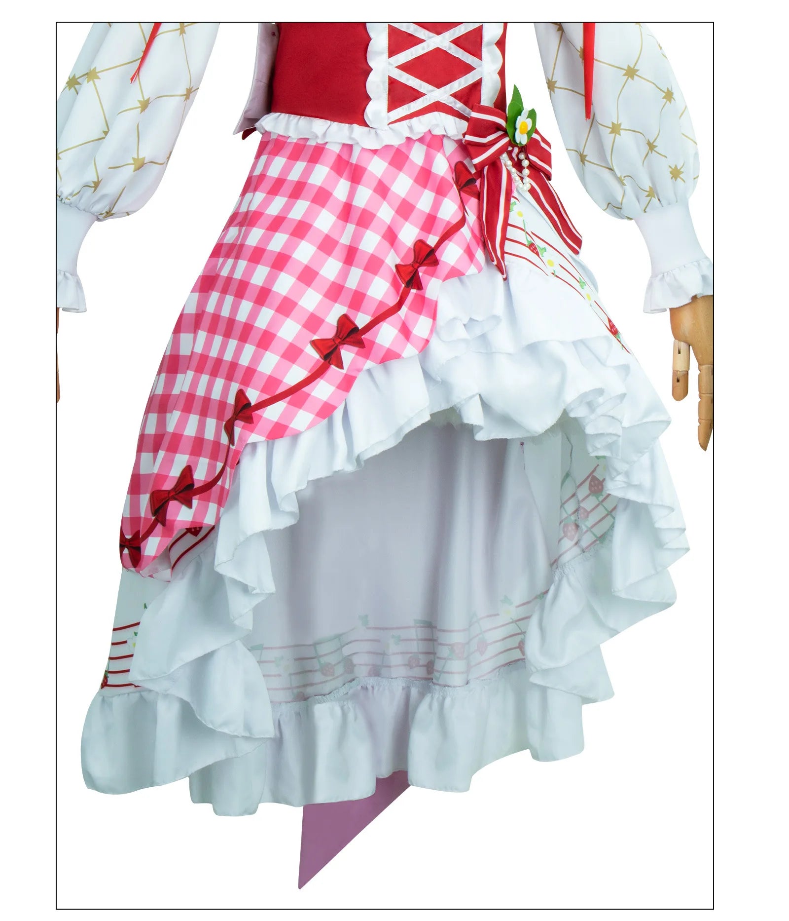 Miku Cosplay Strawberry Miku 15th Anniversary Cosplay Costume Wig Lovely Lolita Dress Women Halloween Uniform Party Fancy Dress
