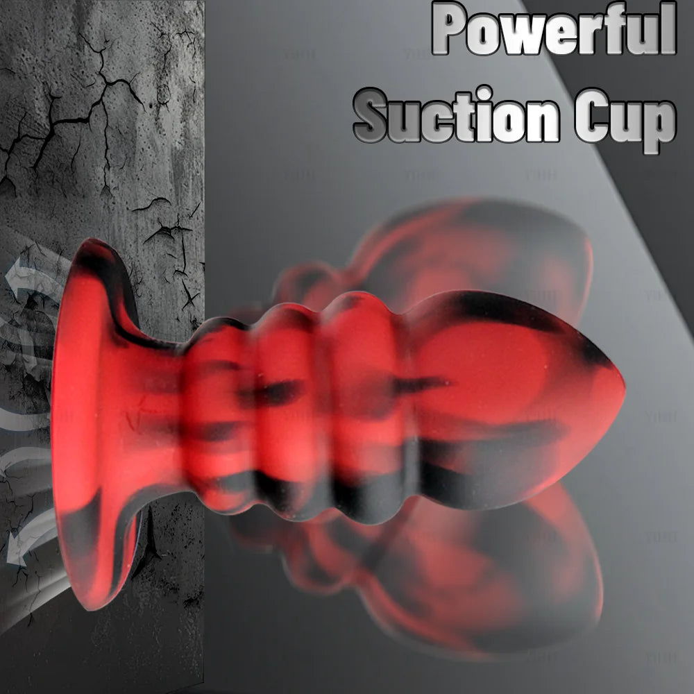 Anal Plug Dildo Huge Silicone Butt Plug Beads Big Penis Vaginal Anal Dilator Suction Cup Prostate Massage Anal Toy for Women Men