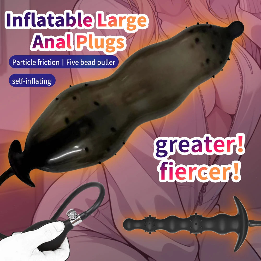 Inflatable Anal Plug Dilator Prostate Massager Buttplug Extra Large Inflat Dildo Anal Pump Adult Supplies Sex Toys For Women Men
