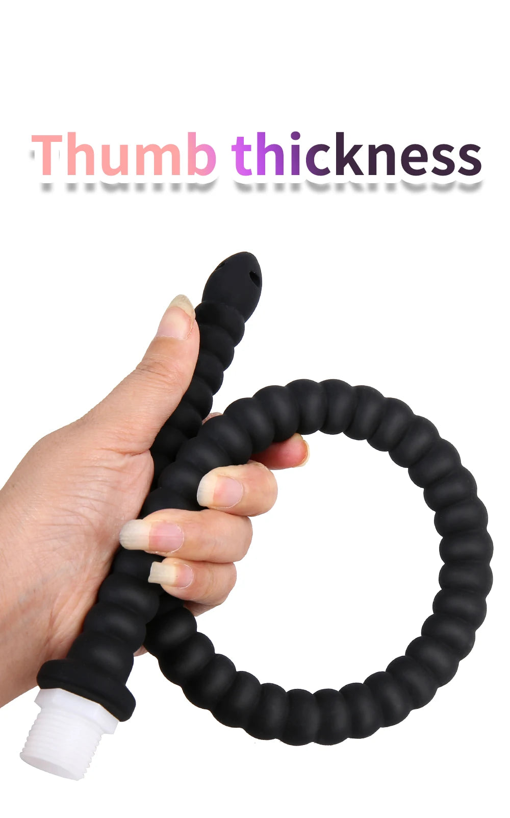 Long Anal Plug Washing Tube Douche Silicone Enema Deep Butt Plug Cleaning Anal Head/Shower /Cleane Nozzle Tip Faucet Attachment