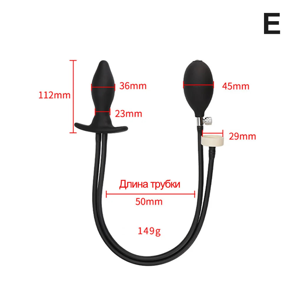 Body-Safe Silicone Expand Inflatable Anal Plug for Men Women Waterproof, Butt Plug Prostate Massager Adult Sex Toys Gay Anal Toy