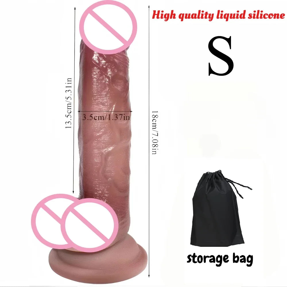 Realistic Silicone Dildo with Suction Cup Anal G-Spot Masturbator Penis Adult Sex Toys Huge Dildos for Women Rubber Cock Gode