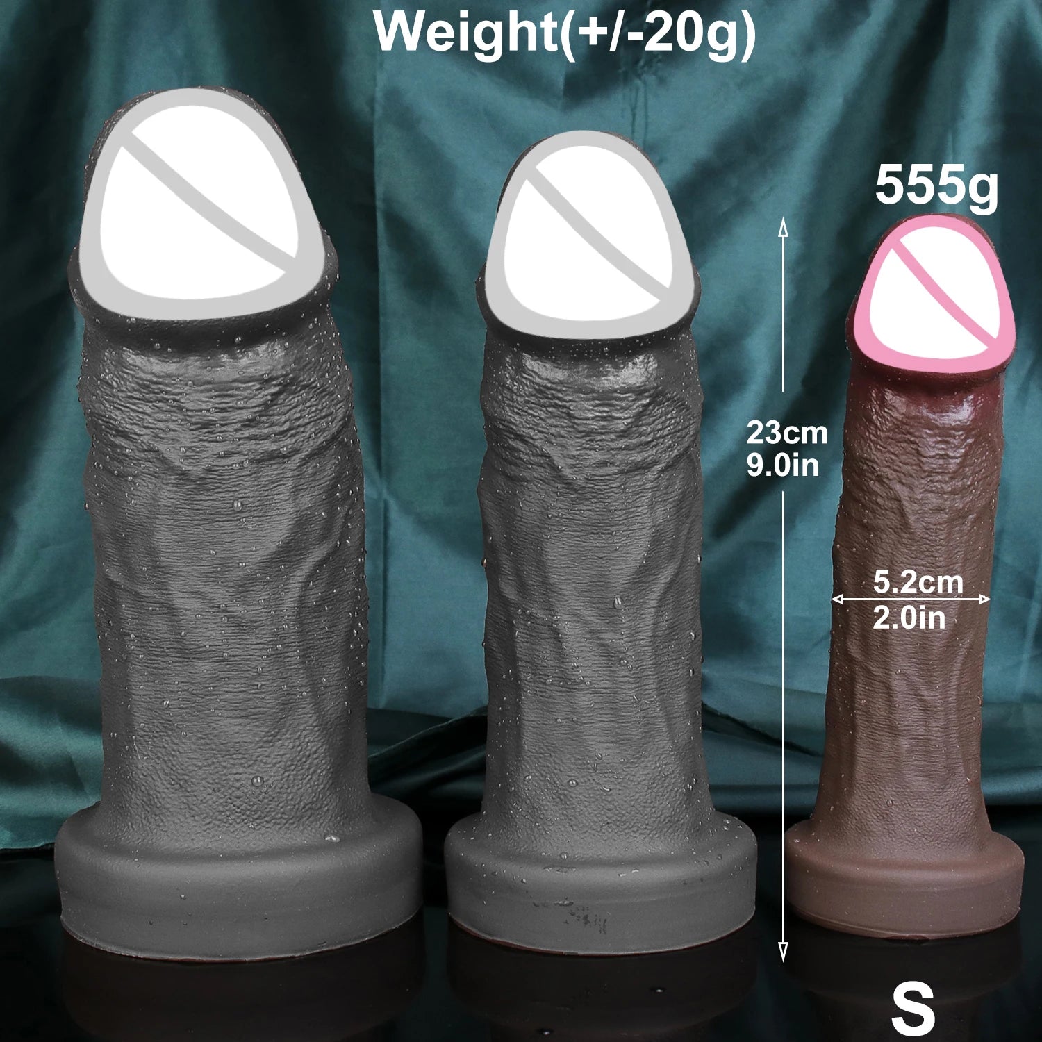 L Diameter 3.5 Inches Realistic Soft Big Thick Dildo S/M/L Silicone Penis Masturbation Suction Cup Dick Man Woman Anal Sex Toy