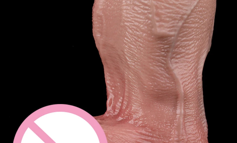 5.5" Ultra-Realistic Thick Dildo with Veins & Balls - Body-Safe Liquid Silicone & Strong Suction Base for Women & Solo Play