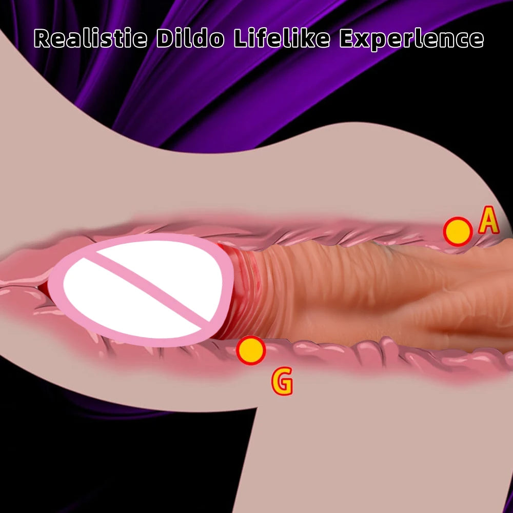3 Size 18+ Muscular Man Big Dildo Soft Liquid Silicone Realistic Dildo No Balls Suction Cup Hands-Free Sex Toys for Women Men