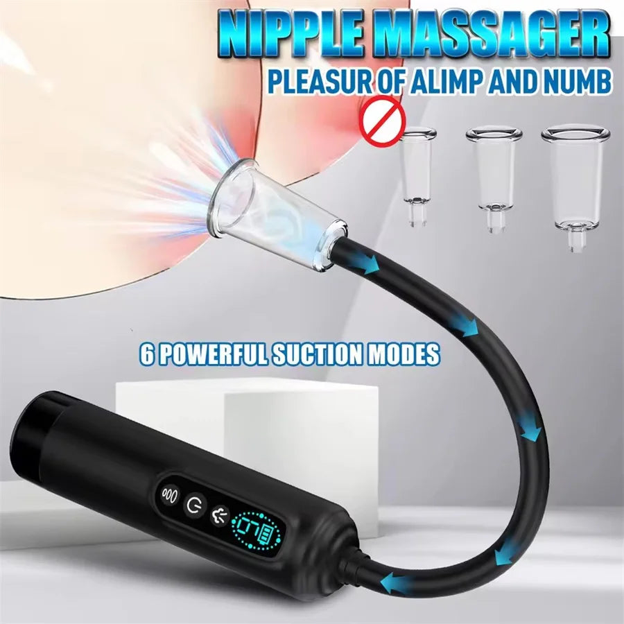 Pussy Pump Vibrator BDSM Electric Vacuum Sucking Vagina Sex Pump 6 Suction Clit Nipple Sucker Vibrator Sex Toy For Women