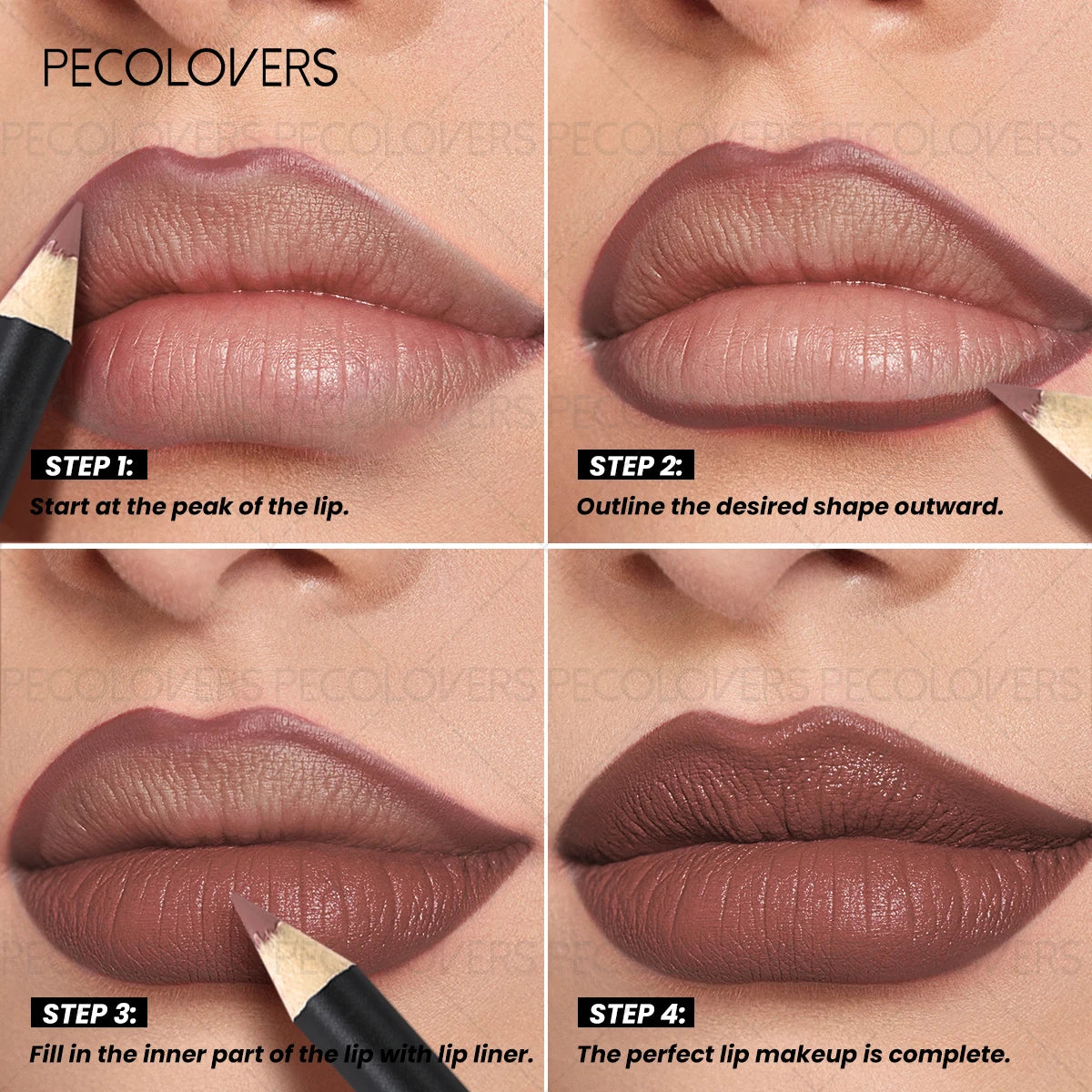 1PC Matte Lip Pencil - Long-Lasting, Waterproof, Dual as Lip Liner & Lipstick, Pumpkin Spice Shade, Rich Colors, For Christmas