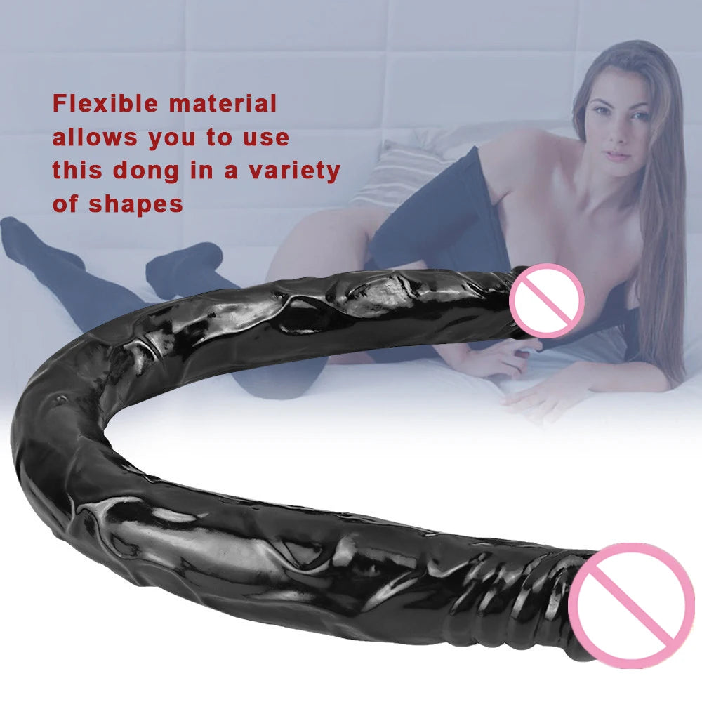 55cm Multicolor Double Head Dildo Flexible Dick Soft Big Penis Vagina Orgasm G-spot Stimulator Anal Sex Toys For Lesbian And Gay