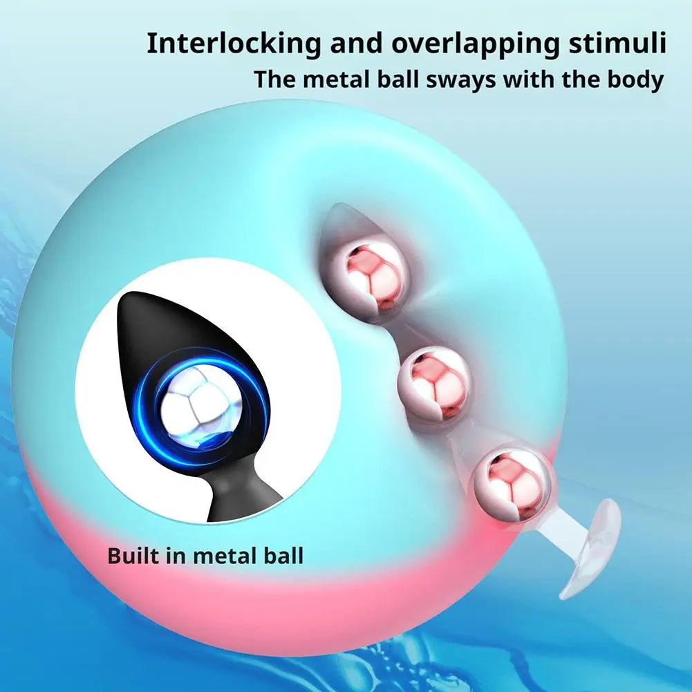 Wearable Anal Plugs With Steel Balls Inside Anal Bead Butt Plug Fake Dildo Analplug Buttplug Butplug Adult 18 Sex Toy For Unisex