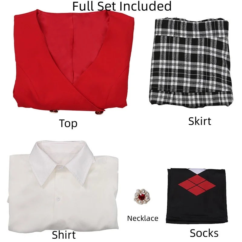 Women's Veronica Sawyer Cosplay Costume Outfits Halloween Heathers the Musical Costume Skirt Suit