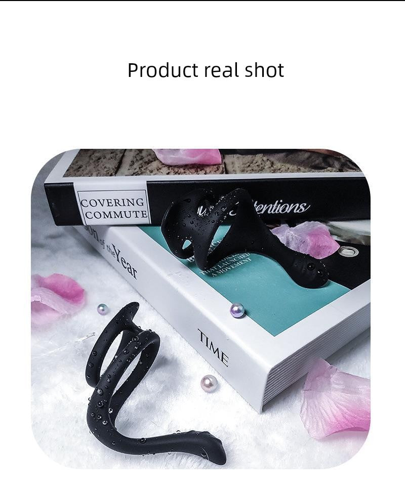 Men Lifting Ring Elastic Silicone Ring Sexy Panties Matching Lantern Ring Hanging Ring Black Double Ring Large Accessories Ring