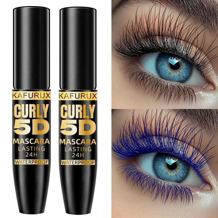 5D Mascara Thick Curl Waterproof Natural Lenthen Eyelash 9 Colors Blue White Green Pink Black Eye Makeup Korean cosmetics