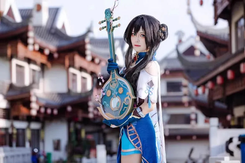 Game Ruan Mei Honkai: Star Rail Armweapons, Pipa, Qin, Broken Iron Cosplay Props Anime Halloween Christmas Party Costumes Wig