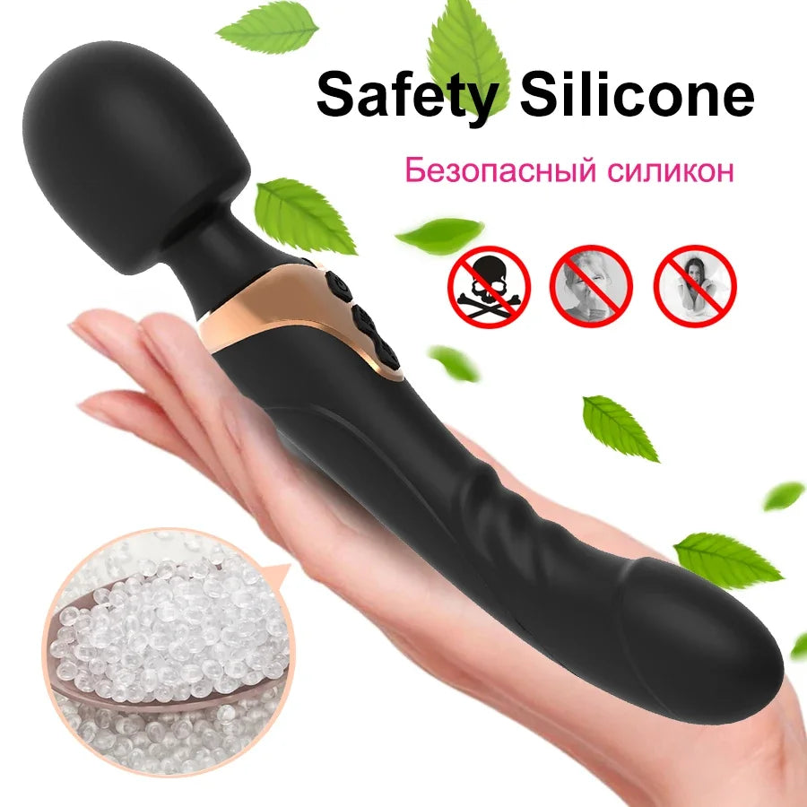 Vibrator Powerful Dildos Dual Motor Silicone Large Size Wand G-spot Massager For Couple Clitoris Stimulator For Adults Sex Toy