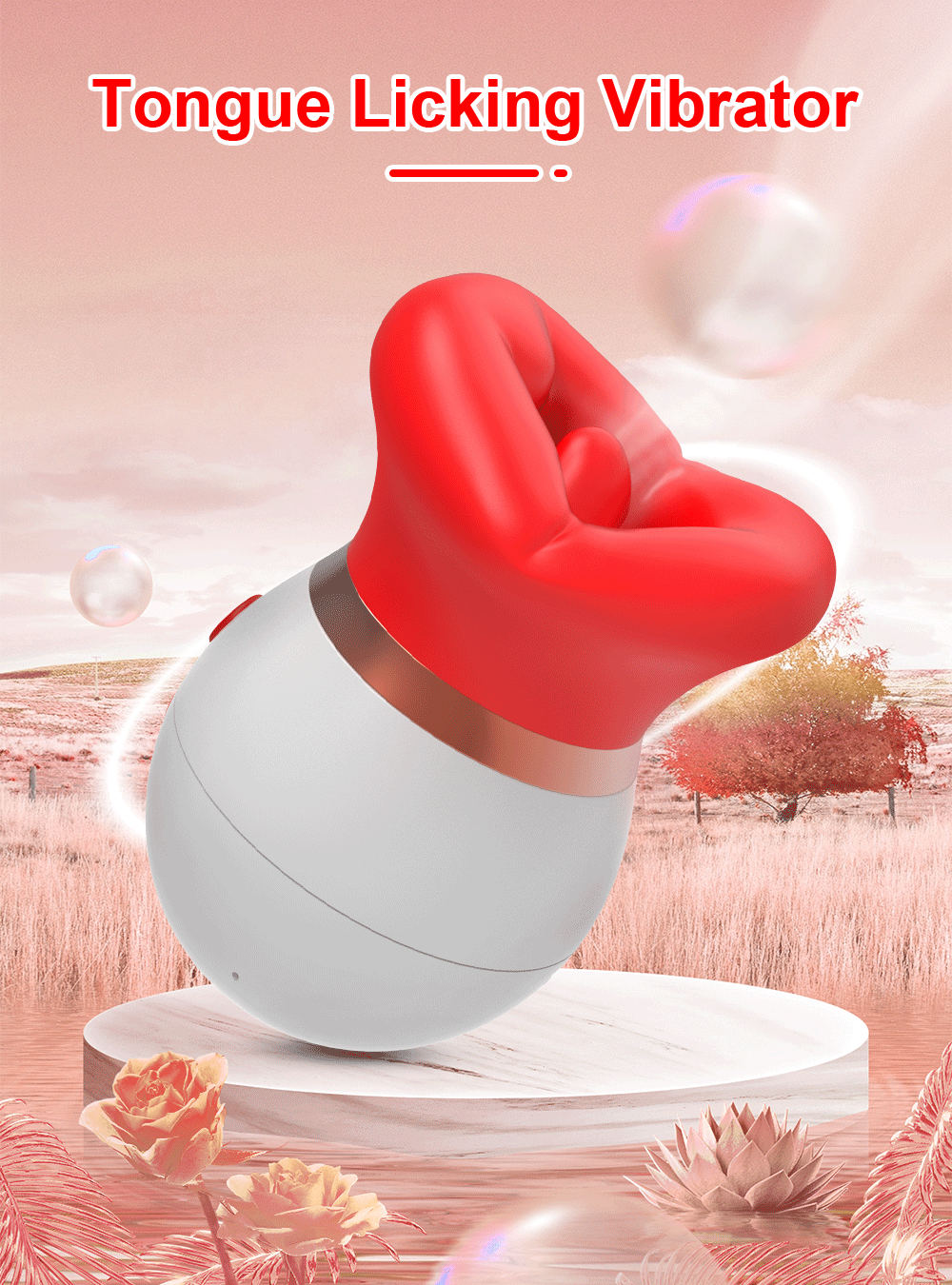 Realistic Dildo Vibrators Sex Toy For Women Tongue Licking Sucking G Spot Vibrator Nipple Clit Clitoral Vibrations Stimulator
