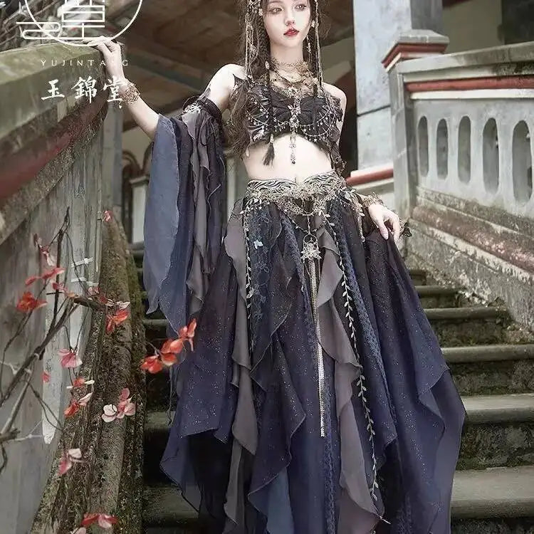 Butterfly Dress Hanfu Elf Exotic Style Dress Suit Western Region Princess Dress Girls' Clothing Han Dress Jungle Elf Costume