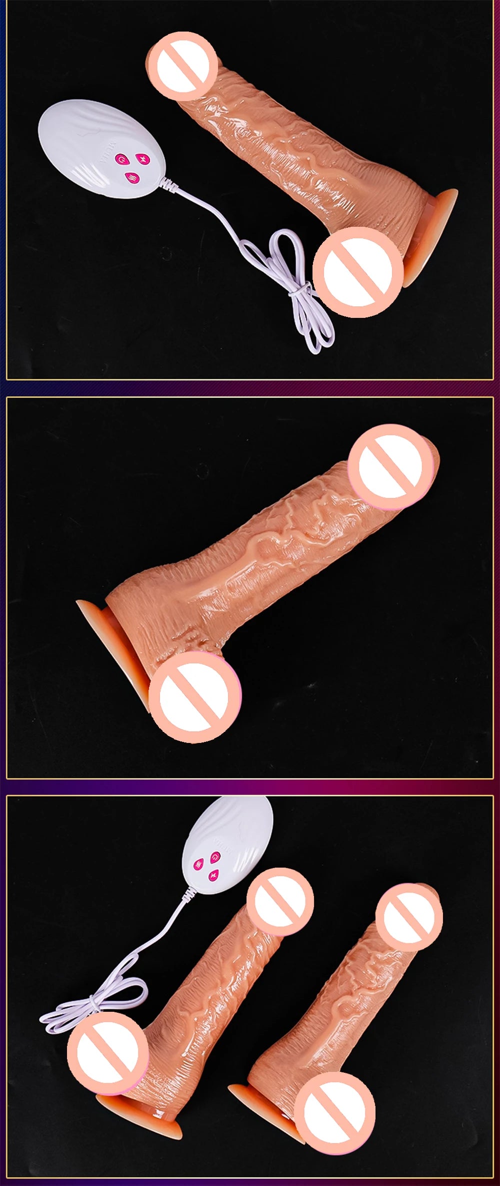 Realistic Dildo Vibrator Big Penis Telescopic Heating Silicone Female Dildos for G Spot Anal Stimulation Vibrators for Women 18