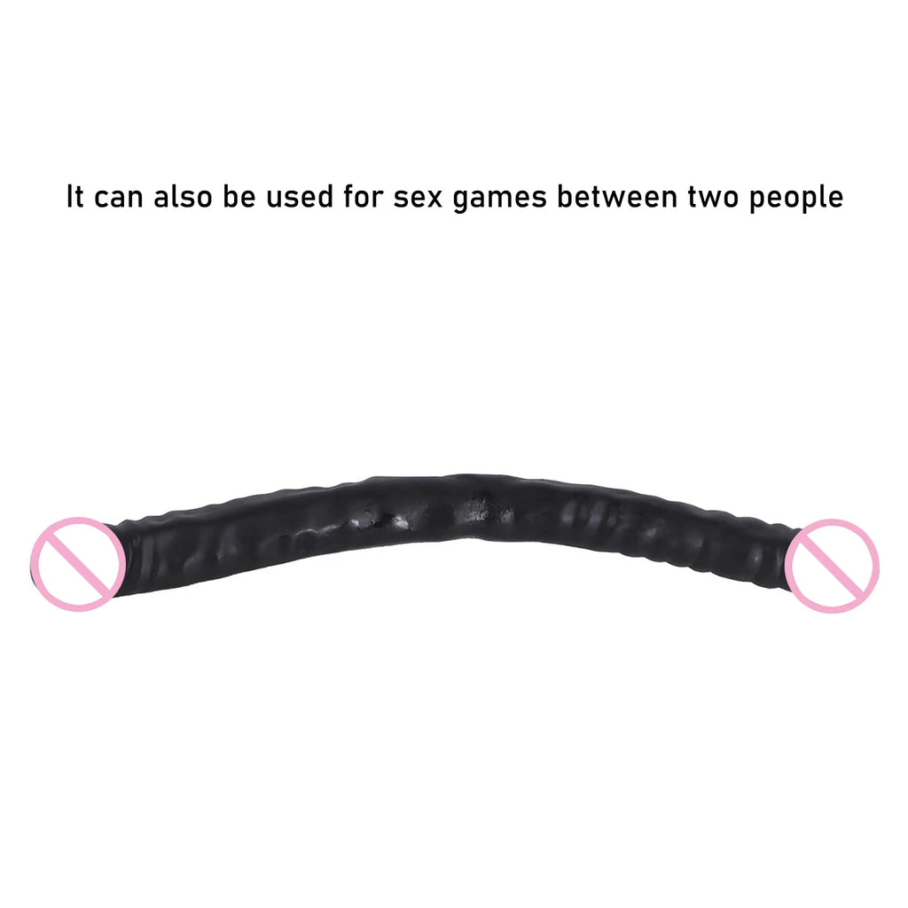18.5 Inch Overlength Double Dildos Soft Double Headed Penis Realistic Phallus Double Penetration Vagina and Anus Sex Toys Dick