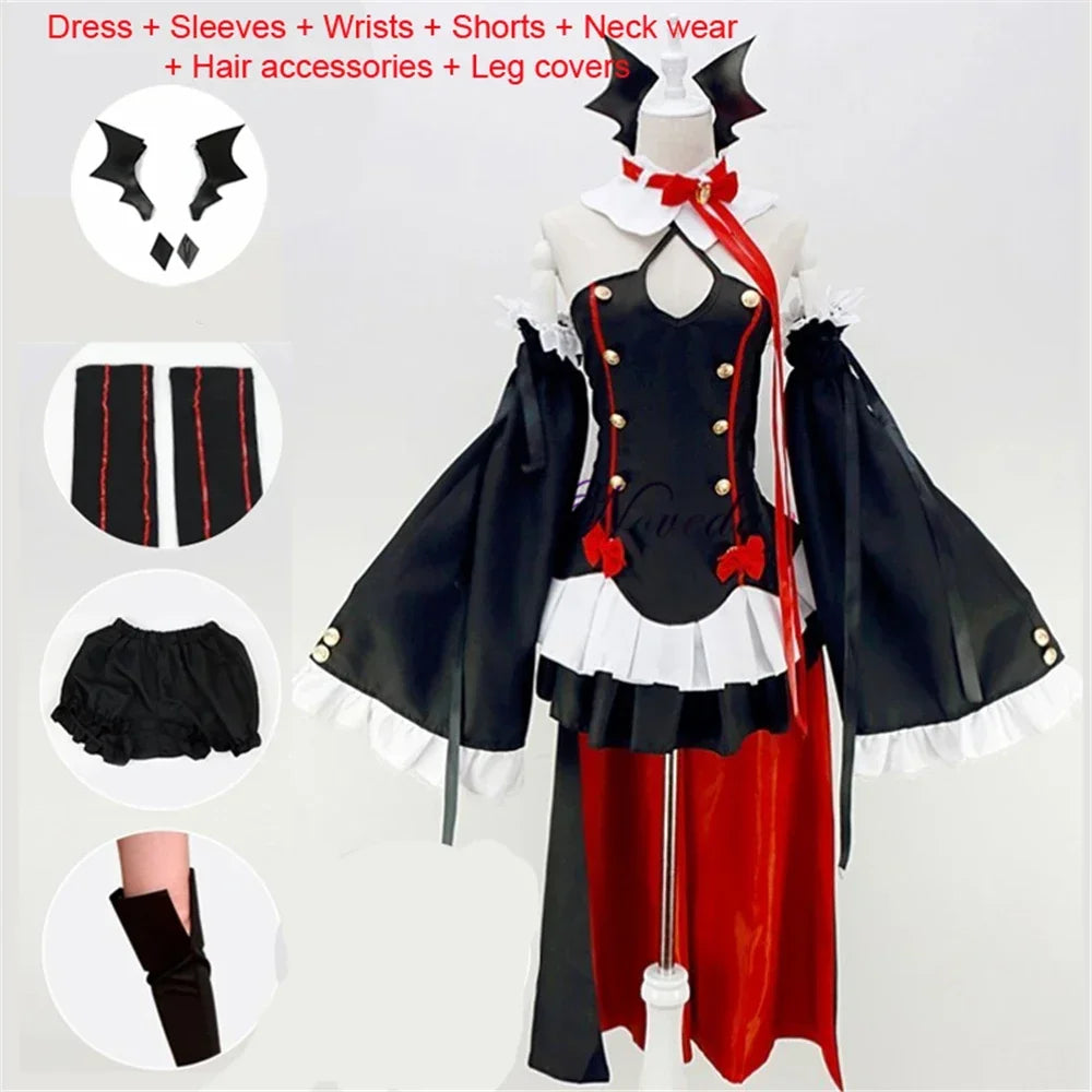 Seraph Of The End Krul Tepes Cosplay Costume Uniform Wig Anime Owari no Seraph Vampire Witch Cosplay Halloween Costume For Women