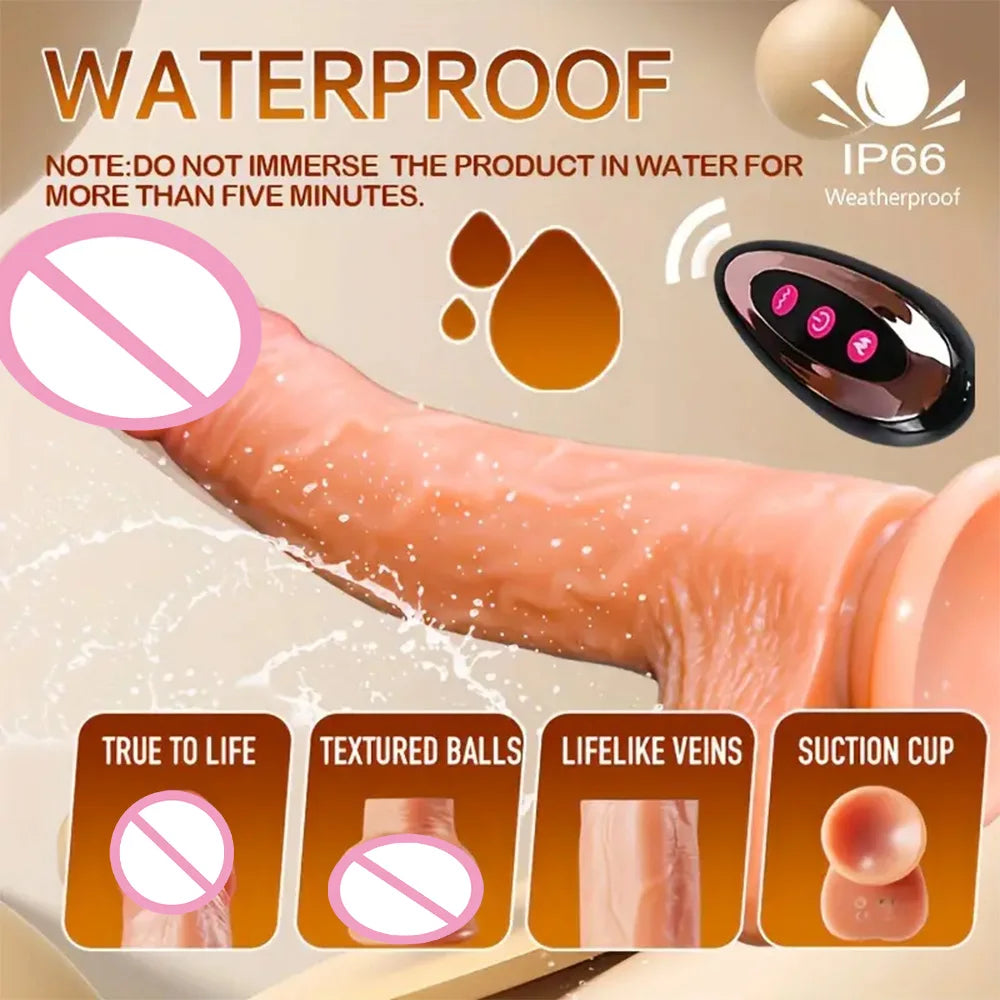 Realistic Dildo Vibrator Penis Telescopic Massager vibrating female Masturbation Remote Control Big Dick Anal 18 Adult Sex Toys