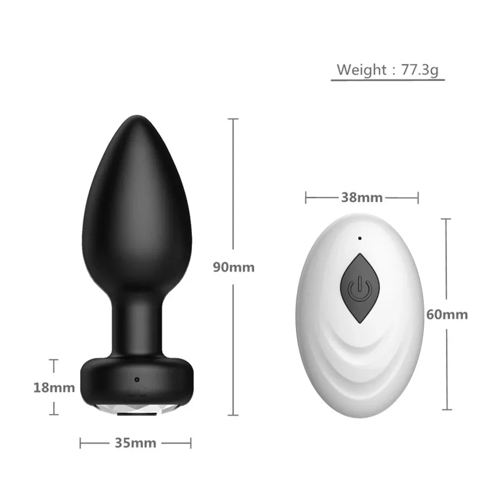 Wireless Remote Anal Plug Set Prostate Orgasm Masturbation Massager Adult Sex Toys Butt Plug Anal Toy Waterproof Control Unisex
